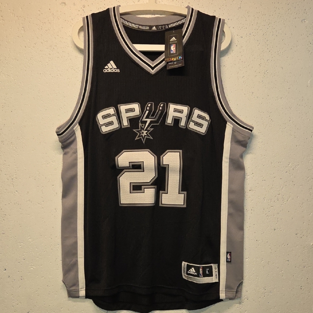*RARE* Adidas Swingman - Tim Duncan San Antonio Spurs Black Jersey (Large)